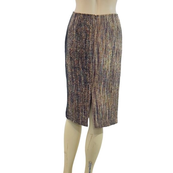 LAFAYETTE 148 New York Women's Multicolor Textured Pencil Skirt Size 8 - Picture 2 of 13